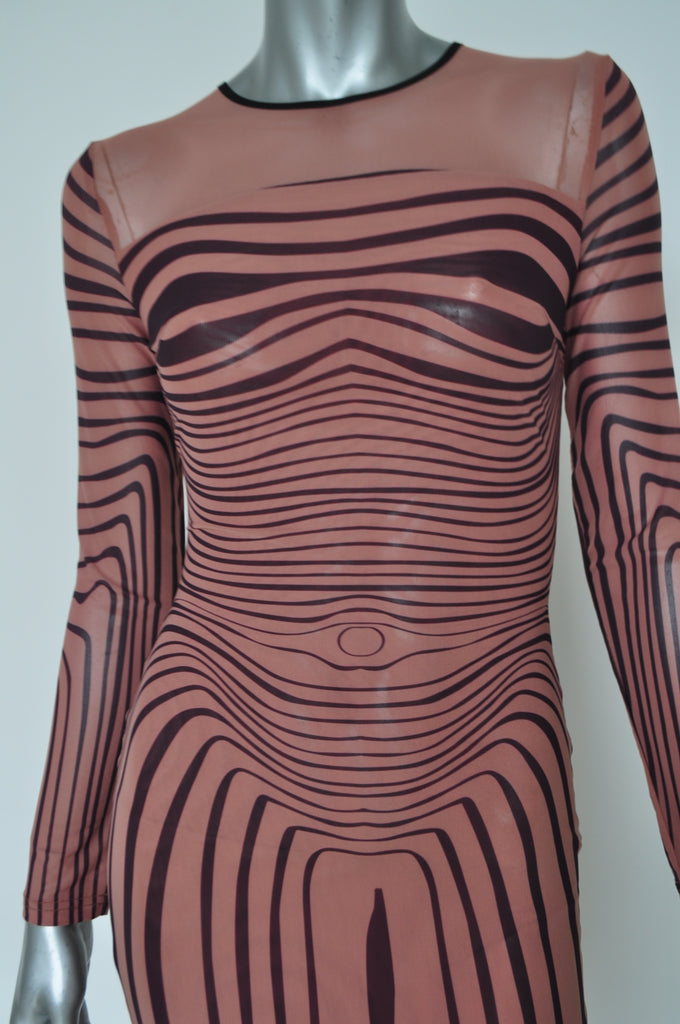 Jean Paul Gaultier dress with great print 1998