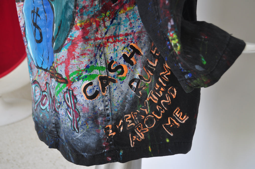 Handpainted coat made by a Artist