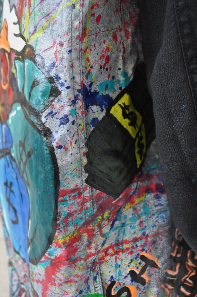 Handpainted coat made by a Artist