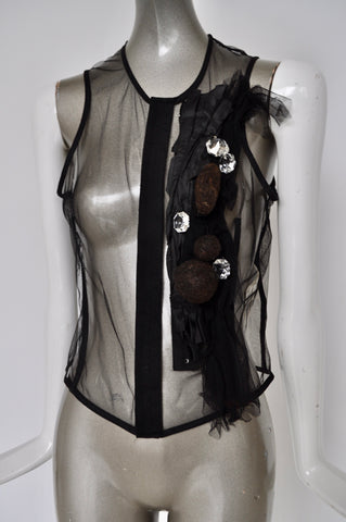 Feathered jumpsuit from the 80s