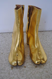 Maison Margiela tabi boots gold leather unused