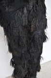 Feathered jumpsuit from the 80s