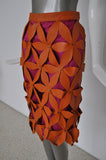 Great unusual leather skirt early 2000 By Giorgio Mobiani