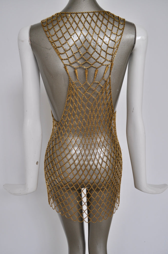 1970s Metal mesh vest Azzaro