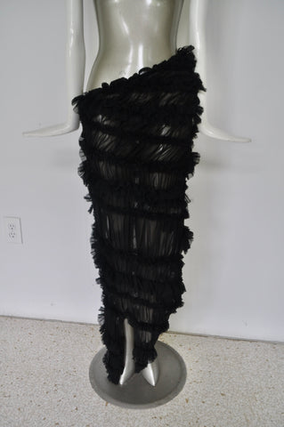 Feathered jumpsuit from the 80s