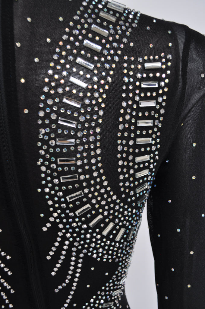 Christal beaded bodysuit unused small size