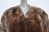 Claude Montana avantgarde sable coat with fringes 1980s