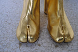 Maison Margiela tabi boots gold leather unused