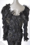 Feathered jumpsuit from the 80s