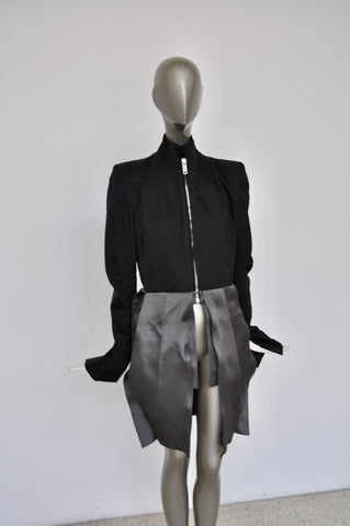 Avantgarde jacket with metal strings attached