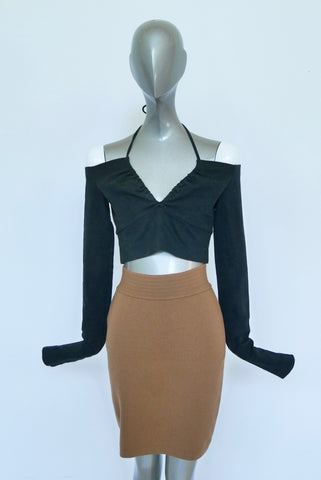 Avantgarde jacket with metal strings attached