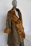 Fabulous 1920s inspired drop waist opera coat brocade crushed velvet.