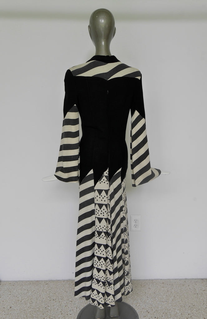 Ossie Clarck maxi dress abstract print by Celia Birtwell SOLD