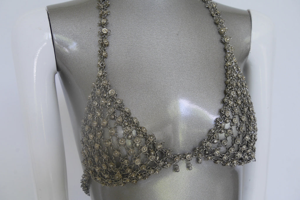 Metal mesh Brassiere 1970s petite