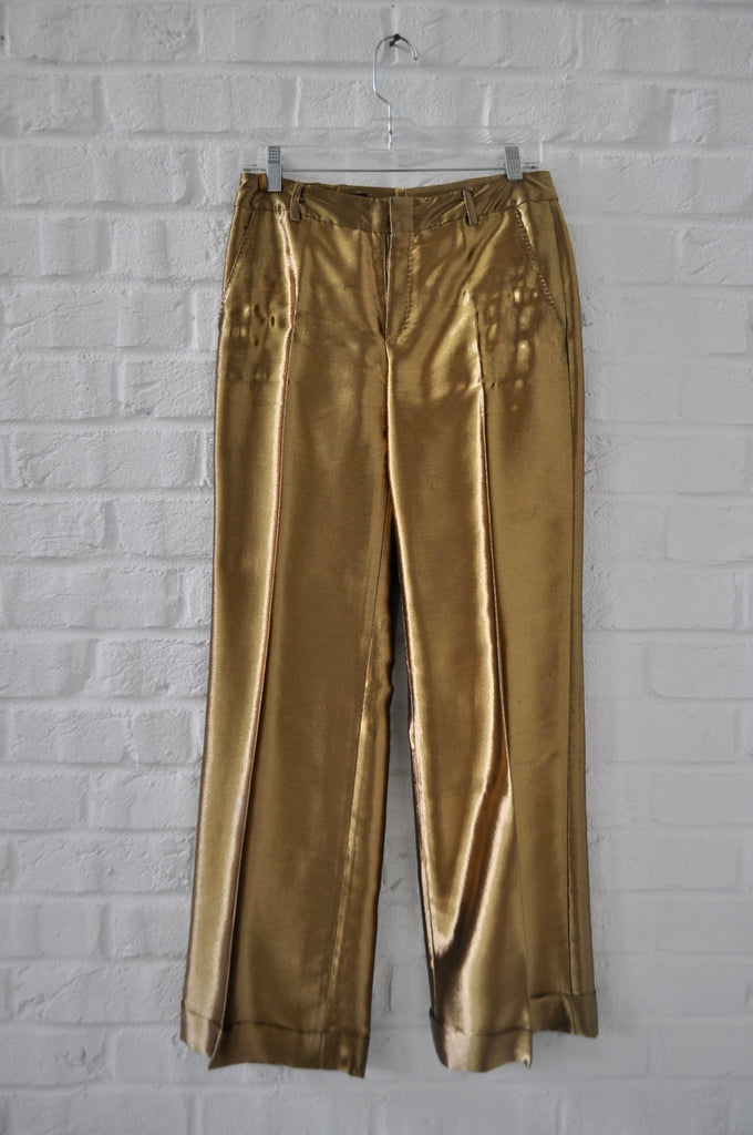 Gucci trousers gold wide legs