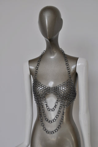 Metal mesh Brassiere 1970s petite