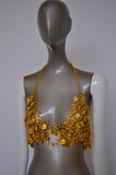 1970s Egyptian metal coin bra