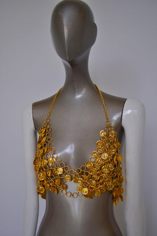 Rare Moschino necklace from the 80s. Huge star with christals