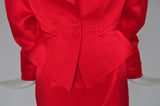 Thierry Mugler red satin costume small size