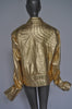 Marc Laurent gold leather jacket 90s