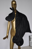 Pleated shawl very sculpted avantgarde style designer made
