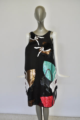 Silk dress by Elegance Boutique Paris 80s