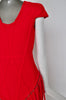 Sexy fringed dress vibrant red color unused designed by Vintage le Monde
