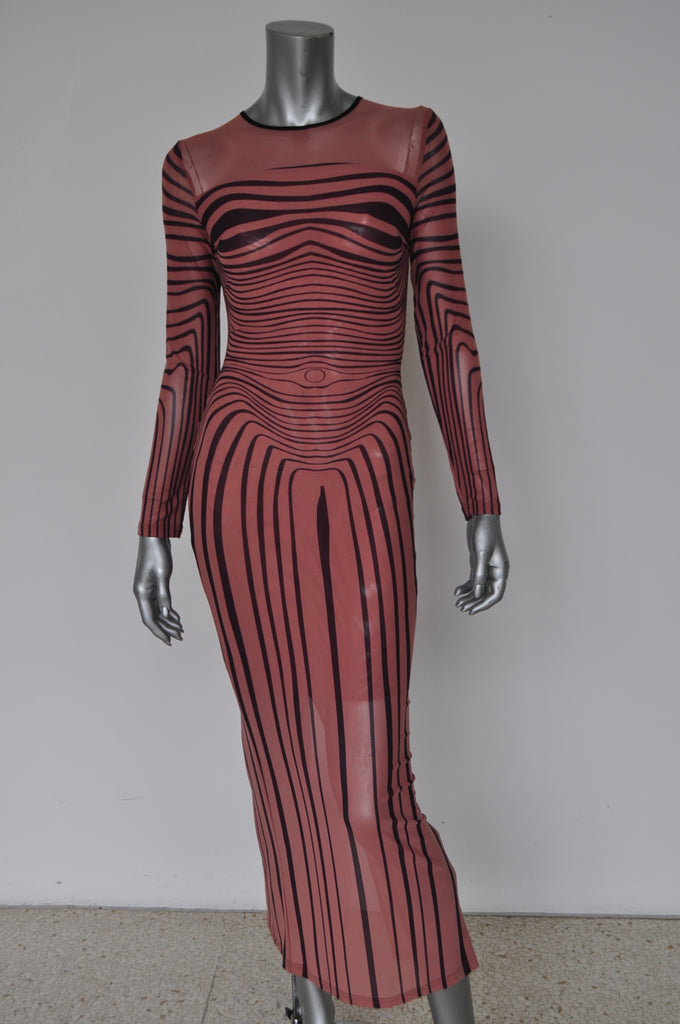 Jean Paul Gaultier dress with great print 1998