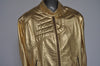 Marc Laurent gold leather jacket 90s