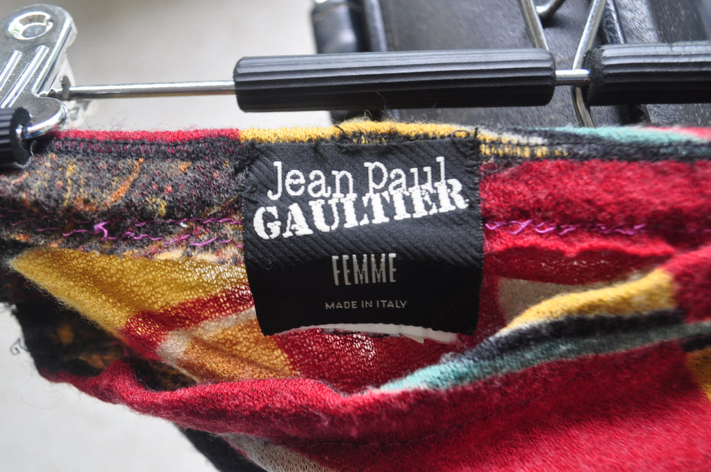 Jean Paul Gaultier wool skirt 80s