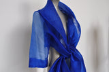 Avantgarde Gauze blouse vibrant blue color