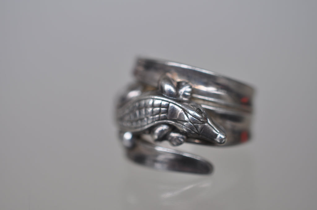 Barry Kieselstein Cord sterling bracelet and ring with alligator