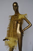 Gold fiber scarf multiple use not vintage designed by a german designer