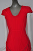 Sexy fringed dress vibrant red color unused designed by Vintage le Monde