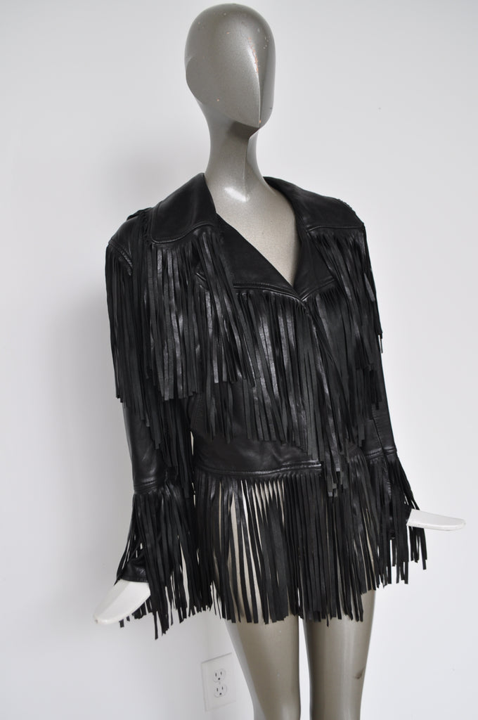 Moschino fringed leather jacket from 1992 Cheap and Chic