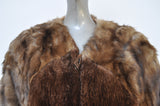 Claude Montana avantgarde sable coat with fringes 1980s