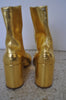 Maison Margiela tabi boots gold leather unused