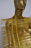 Gold fiber scarf multiple use not vintage designed by a german designer