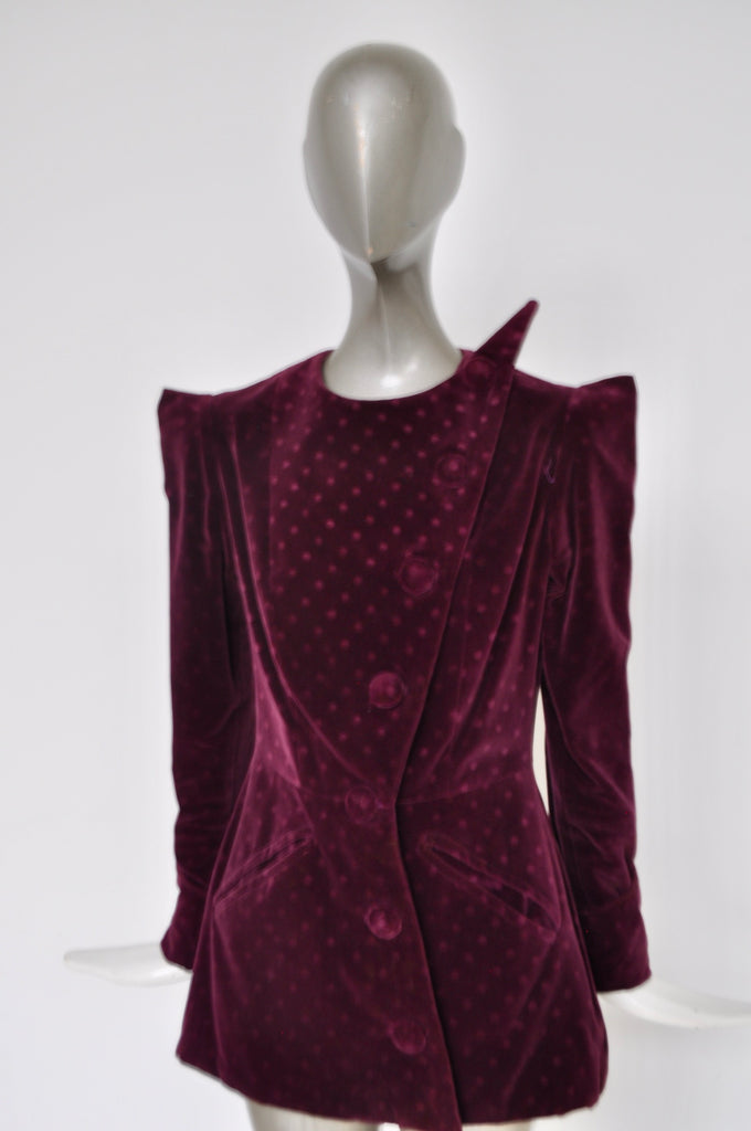 Rare Schiaparelli avantgarde velvet jacket 1940s