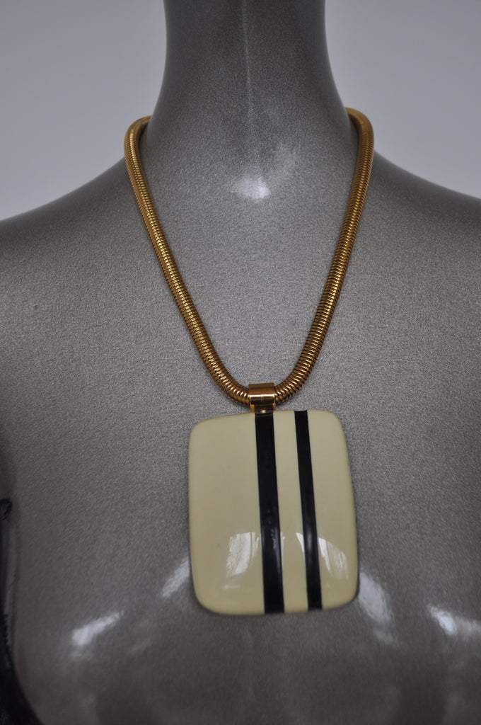 Lanvin chunky necklace 1970s geometric design