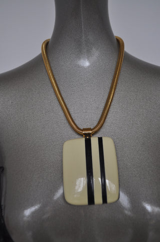 Lanvin necklace chunky pendant 1970s