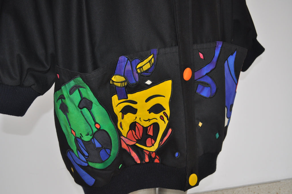 Jean charles de Castelbajac oversized coat with great appliqués dolman sleeves