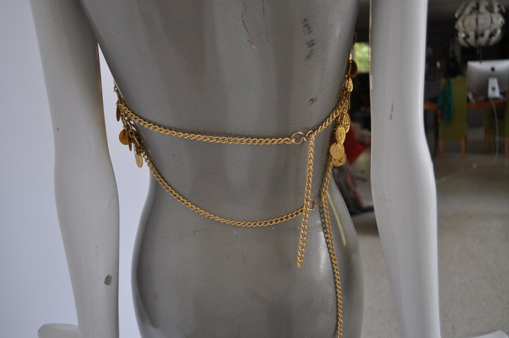 1970s Egyptian metal coin bra