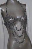 Metal mesh Bra with drop chains, very sexy. Original from the 70s
