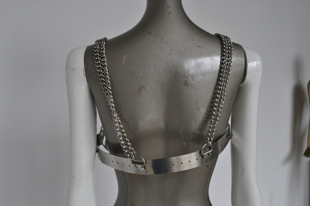 Metal Bra from the 80s Fetish avant garde fashion