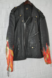 Metallica 80s moto jacket mens wear painted by Artist sz l