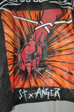 Metallica 80s moto jacket mens wear painted by Artist sz l