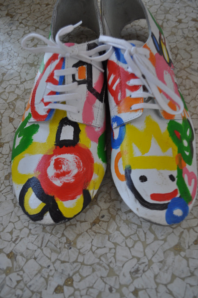 Comme des Garcons Graffiti over shoes sz m original great design.