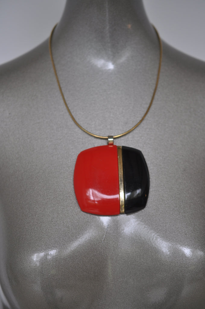 Lanvin necklace chunky pendant 1970s