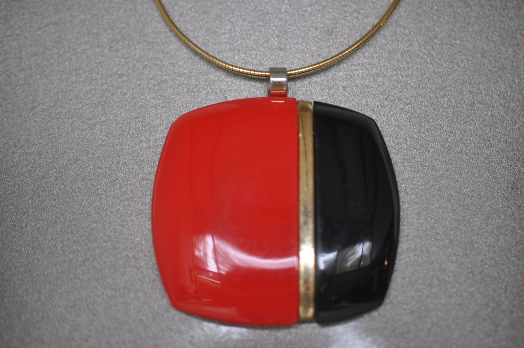 Lanvin necklace chunky pendant 1970s